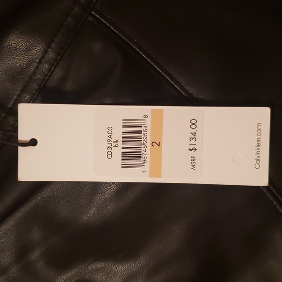 Calvin Klein Sleeveless Faux Leather Dress (NWT!) - Picture 8 of 12